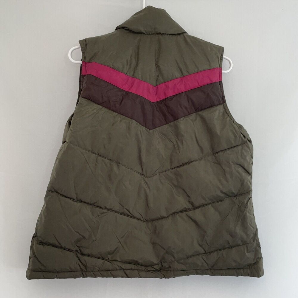 OLD NAVY Retro Gorpcore Y2K Puffer ‎ Vest Army Green Brown Pink Outdoor Large - Picture 12 of 12